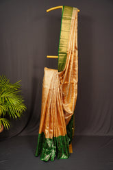 Radiant Orange Kanjivaram Silk Saree